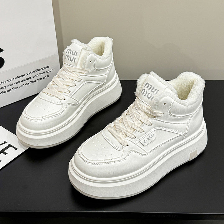 Dame vinterhigh-top sneakers med komfortabelt foder og tyk plateau Stilla