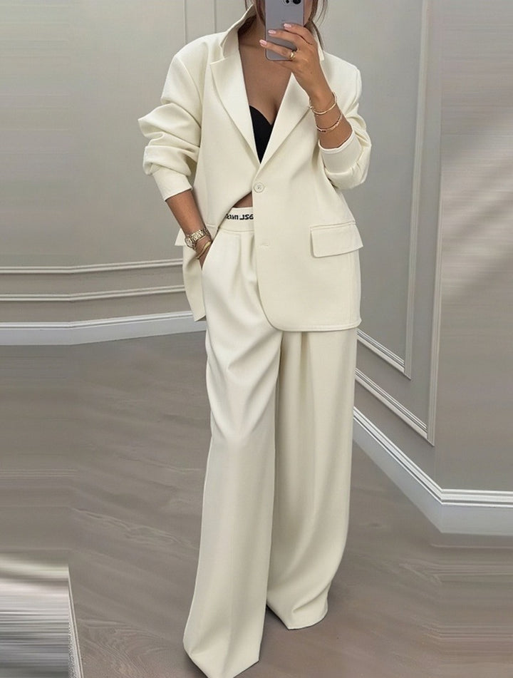 Kvinders fashionable oversized blazer sæt med elegante jakkebukser Stilla