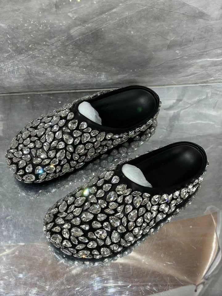 Femme Rhinestone-belagte Slipper Clogs Stilla