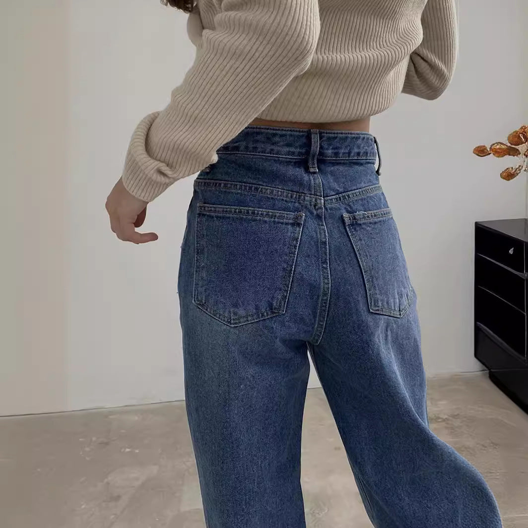 Damer Løst skåret jeans med unikt design Skovae