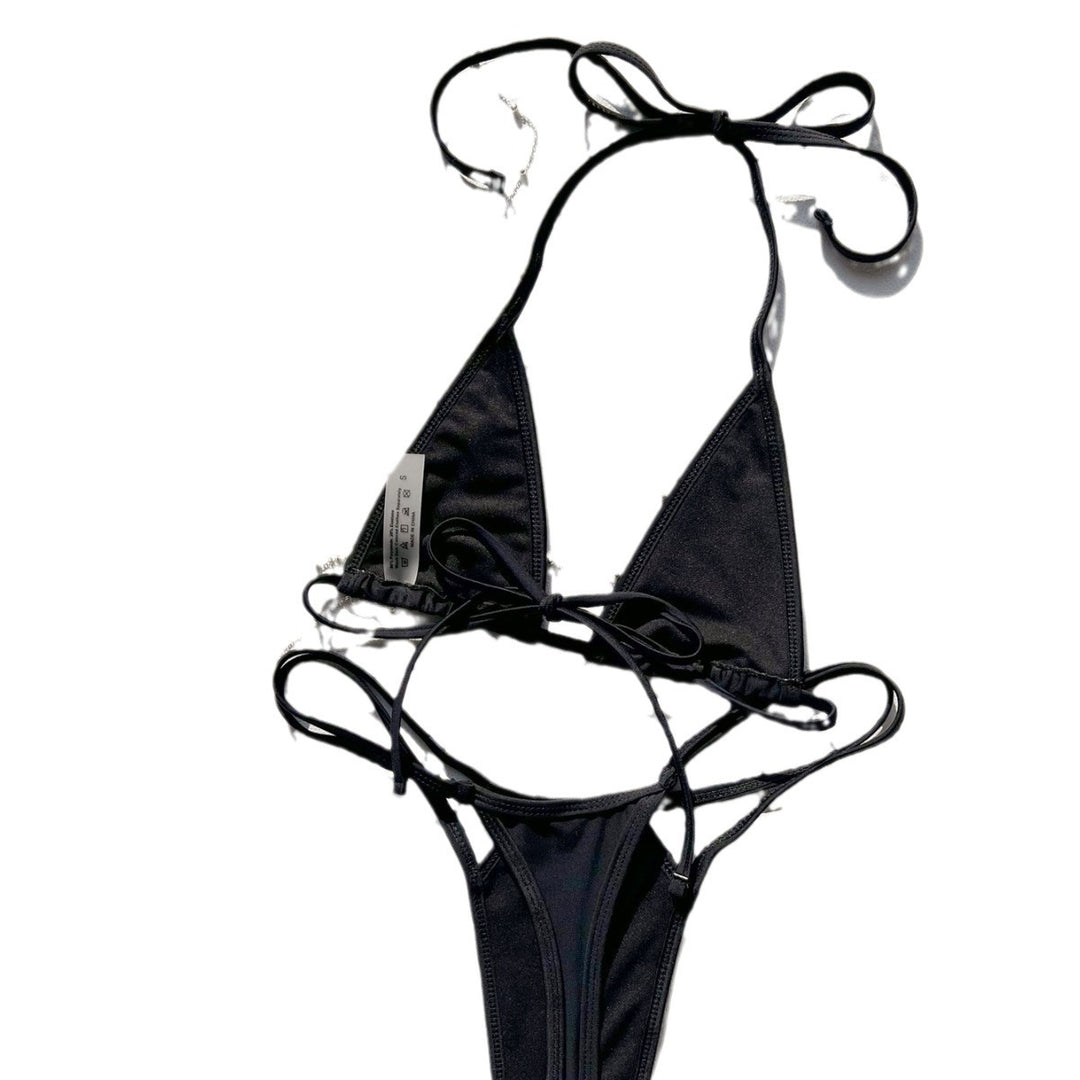 Dame Triangel-Bikini med glitrende kæde-detaljer Skovae