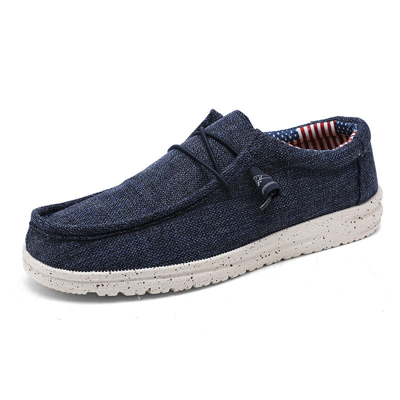 Unisex nan meleret strik-mokkasinsneaker med elastisk snørelukning og dæmpet EVA-såler Skovae
