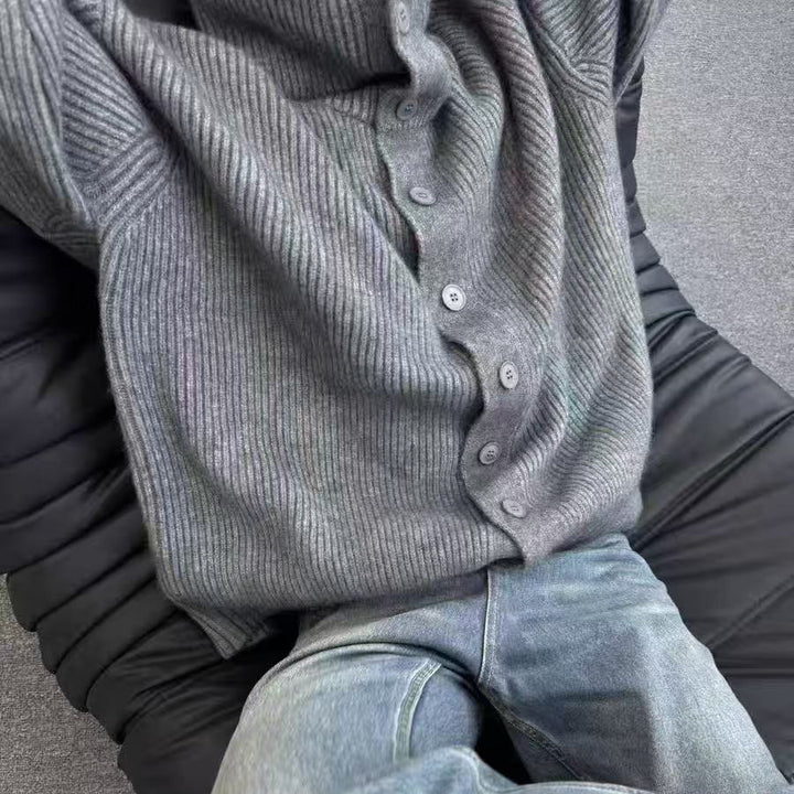 Dame casual strikket cardigan med knaplukning og oversized pasform Stilla