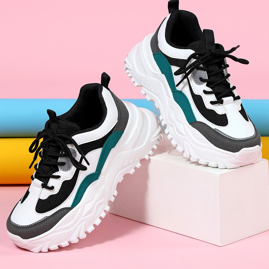 Dame Sporty Chunky-sneakers med støddæmpende sål og åndbart overmateriale Stilla