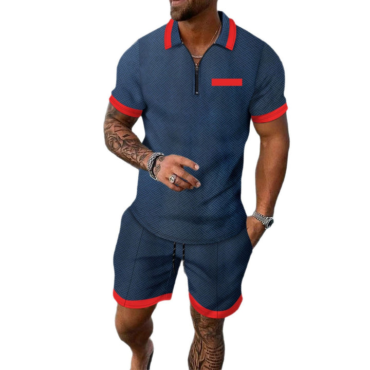 Herre fritidsoutfit med sporty lynlås og kontrasterende accenter Stilla