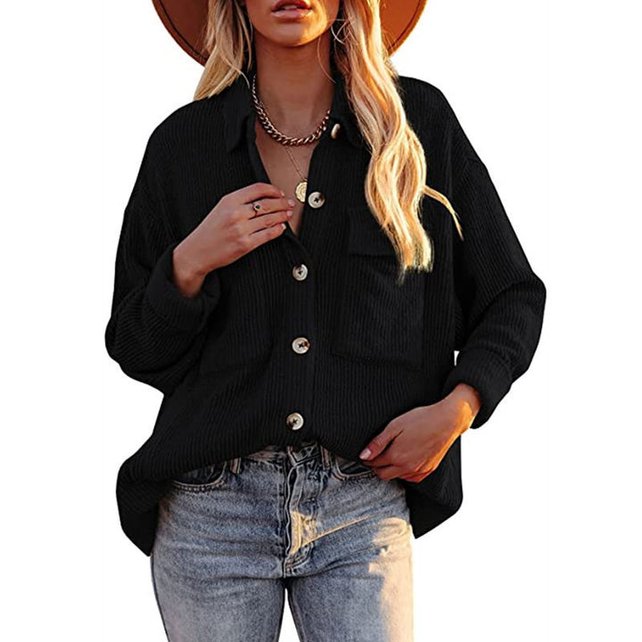 Dame Oversized Skjorte med struktureret Design og Knapdetaljer Stilla