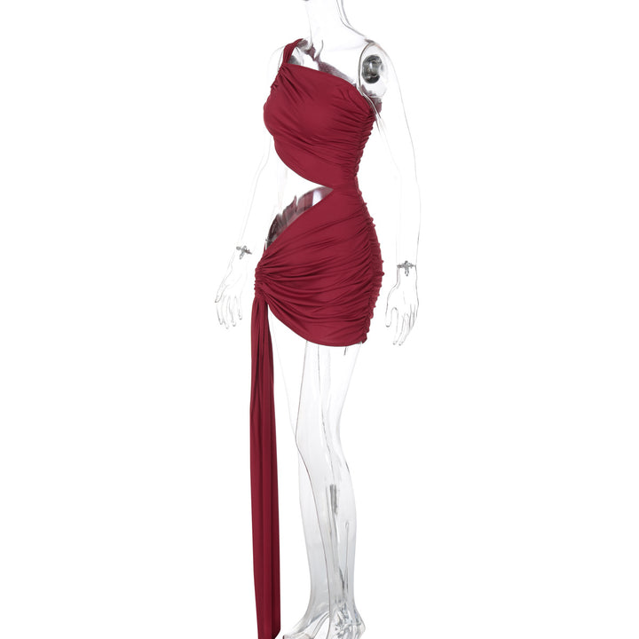 Dame Elegant Maxikjole med asymmetrisk snit og raffineret blonde-detalje Stilla