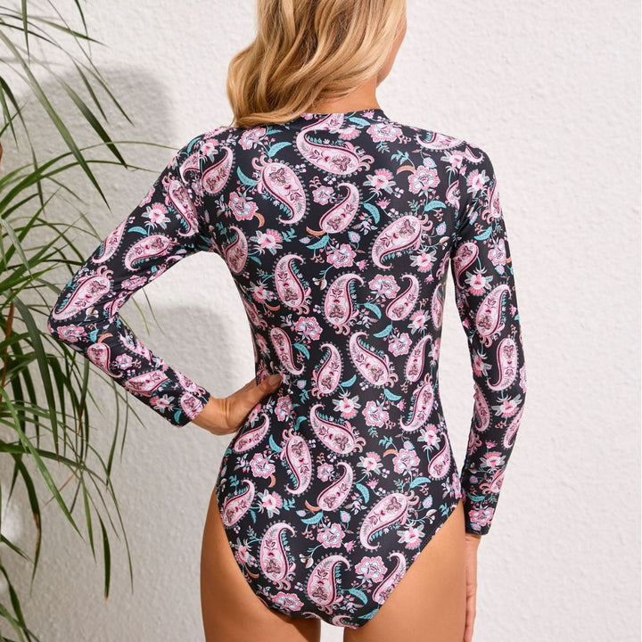 Dame Langærmet Floral Print Badedragt Stilla