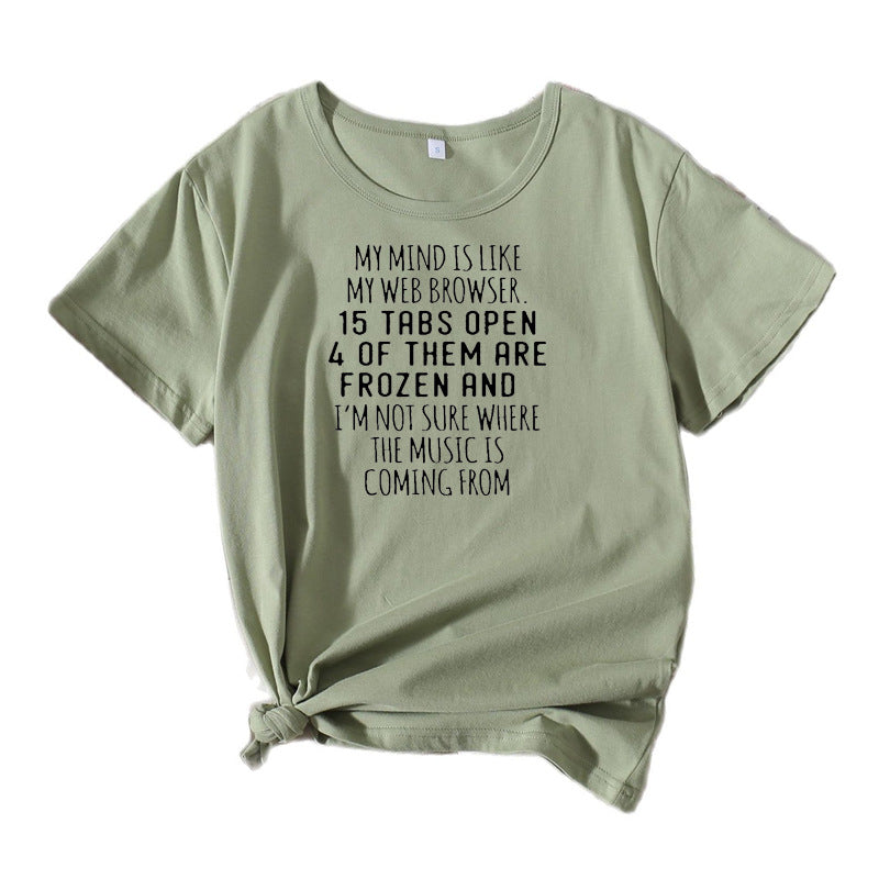 Dame Casual Komedie Grafik T-shirt Stilla