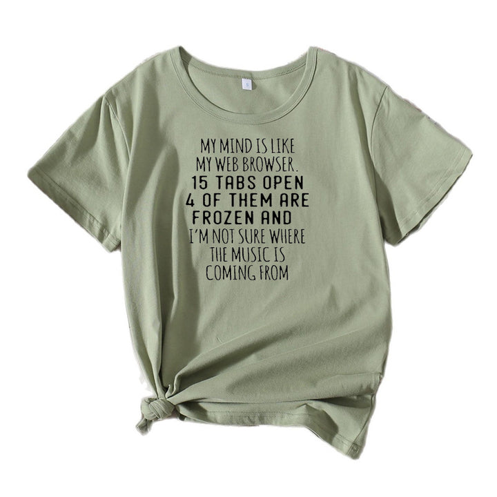 Dame Casual Komedie Grafik T-shirt Stilla