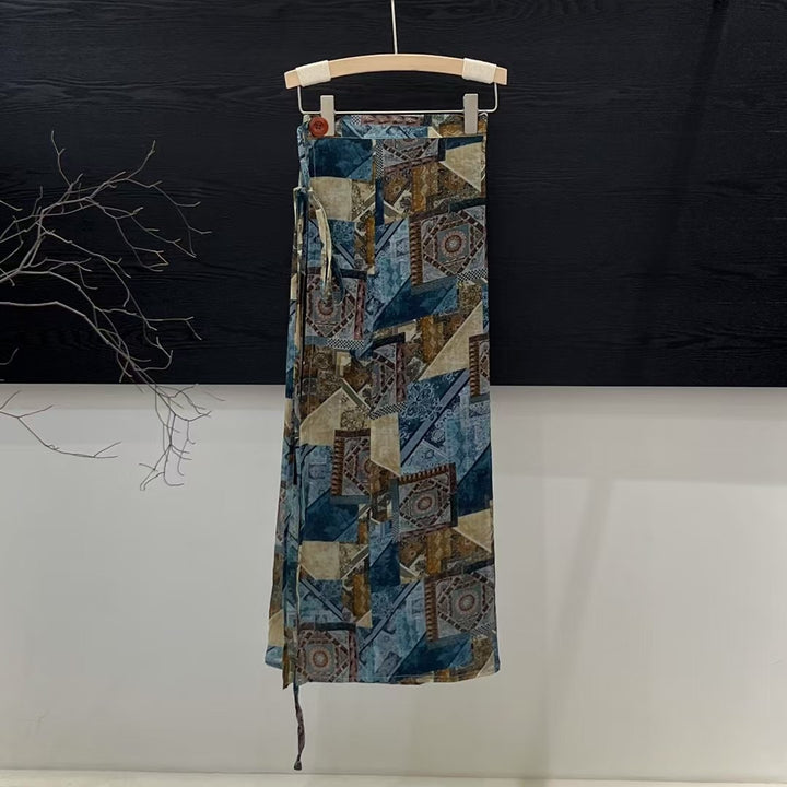 Femme Patchwork Maxi Nederdel Stilla