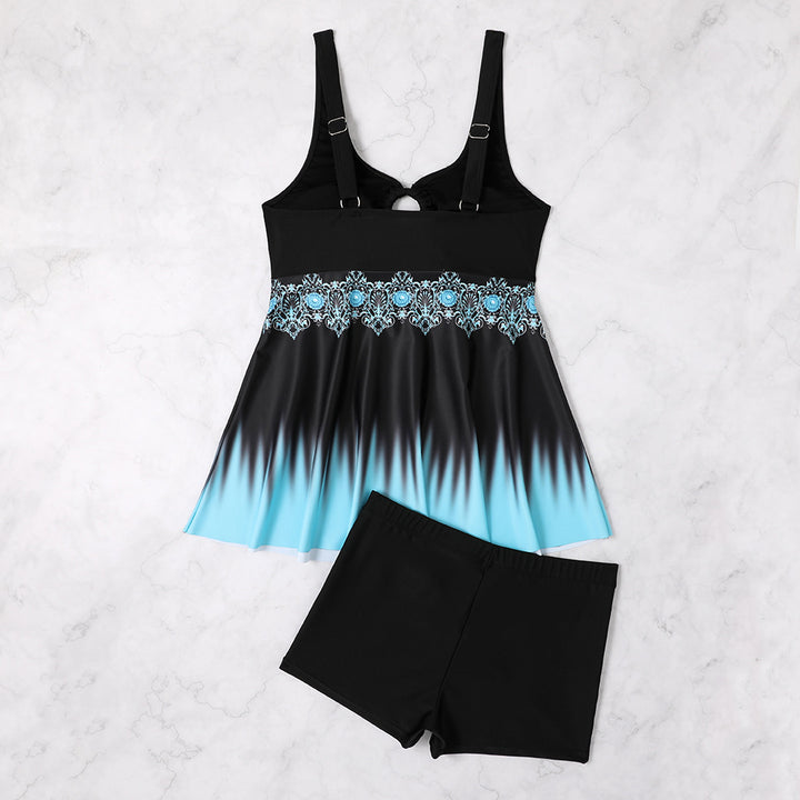 Dame Tankini med modetrend formende effekt og dekorativ glimmerbånd Stilla