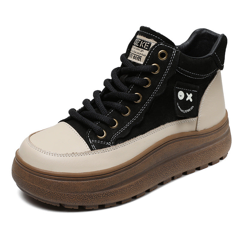 Dame High-Top Fashion Sneakers med holdbar gummisål Stilla