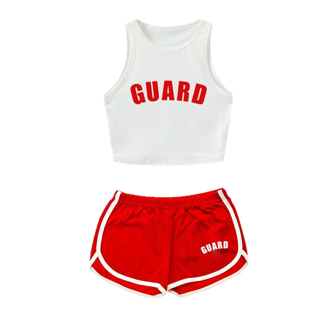 Dame Sporty To-delt Sæt med cropped Tanktop og Shorts Skovae
