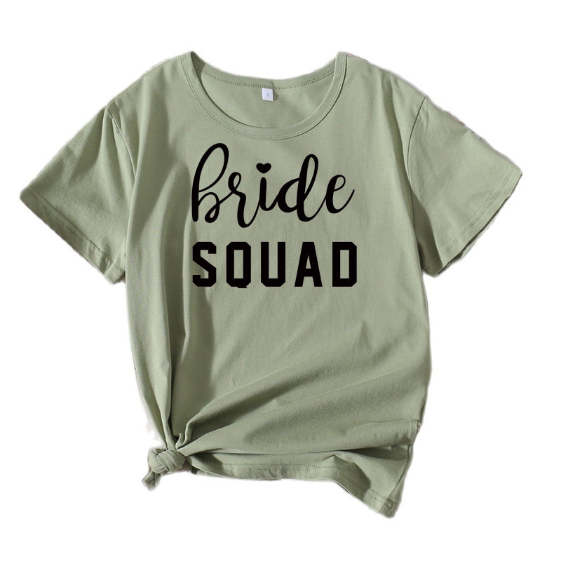 Kvinder Fritid Brudetribe Grafik T-shirt Stilla