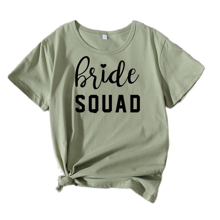 Kvinder Fritid Brudetribe Grafik T-shirt Stilla