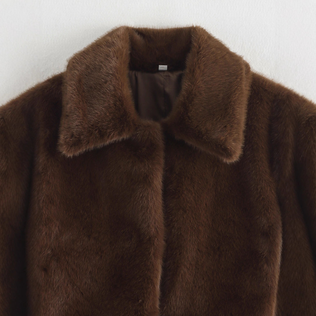 Kvinders Cozy Faux Fur Jakke Stilla