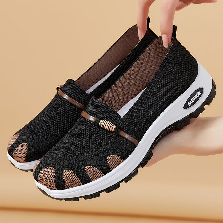 Dame fritidssneakers med åndbart mesh-overdel og skridsikker sål Stilla