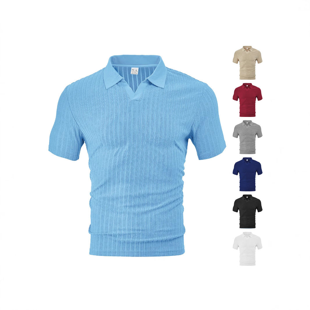 Herrer kortærmet polo shirt lavet af åndbart strukturmateriale Stilla