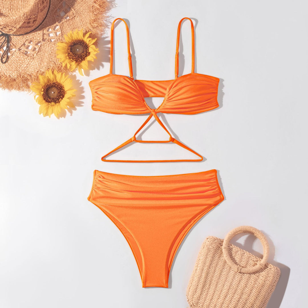 Dame bikini-sæt med raffinerede snøringsdetaljer og høj talje Stilla