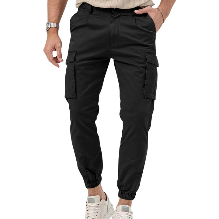 Herrer Cargo-joggingbukser med praktiske sidelommer og elastisk kant Stilla