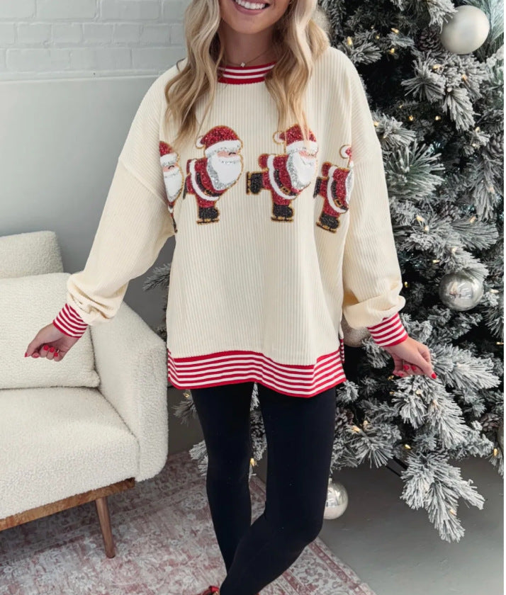 Femme Holiday Grafikpullover Stilla