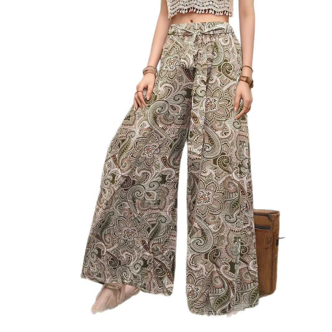Dame Boho Paisley Tryk Bred Bukser Stilla