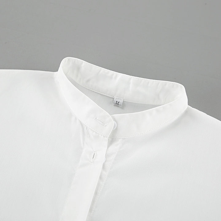 Damebluse med voluminøse ærmer og moderne krave Stilla