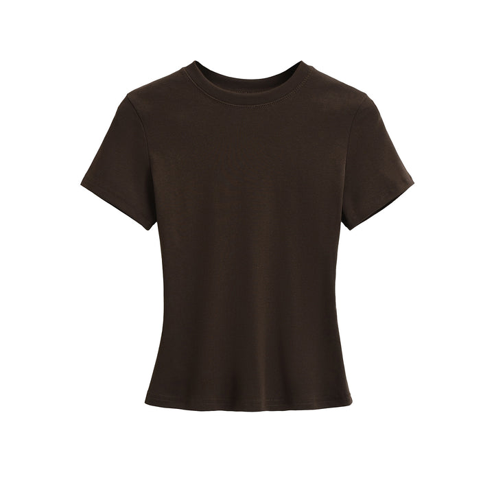 Dame Klassisk Basis T-shirt med figursyet snit og blødt stof Stilla