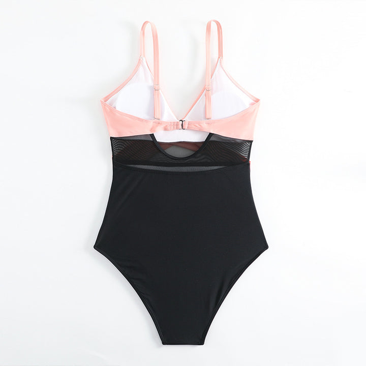 Dame Sporty heldragt badedragt med krydset design Skovae