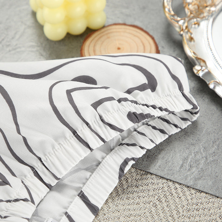 Dame Loungewear-sæt med elegant kimono-design og bred ben Stilla