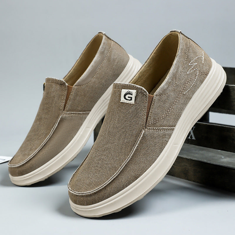 Herrer Komfortable Slip-On Sneakers med fleksibel Gummibund Stilla