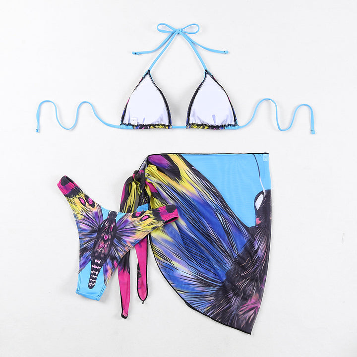 Dame bikini-sæt med elegant vinge-design og justerbare stropper Stilla