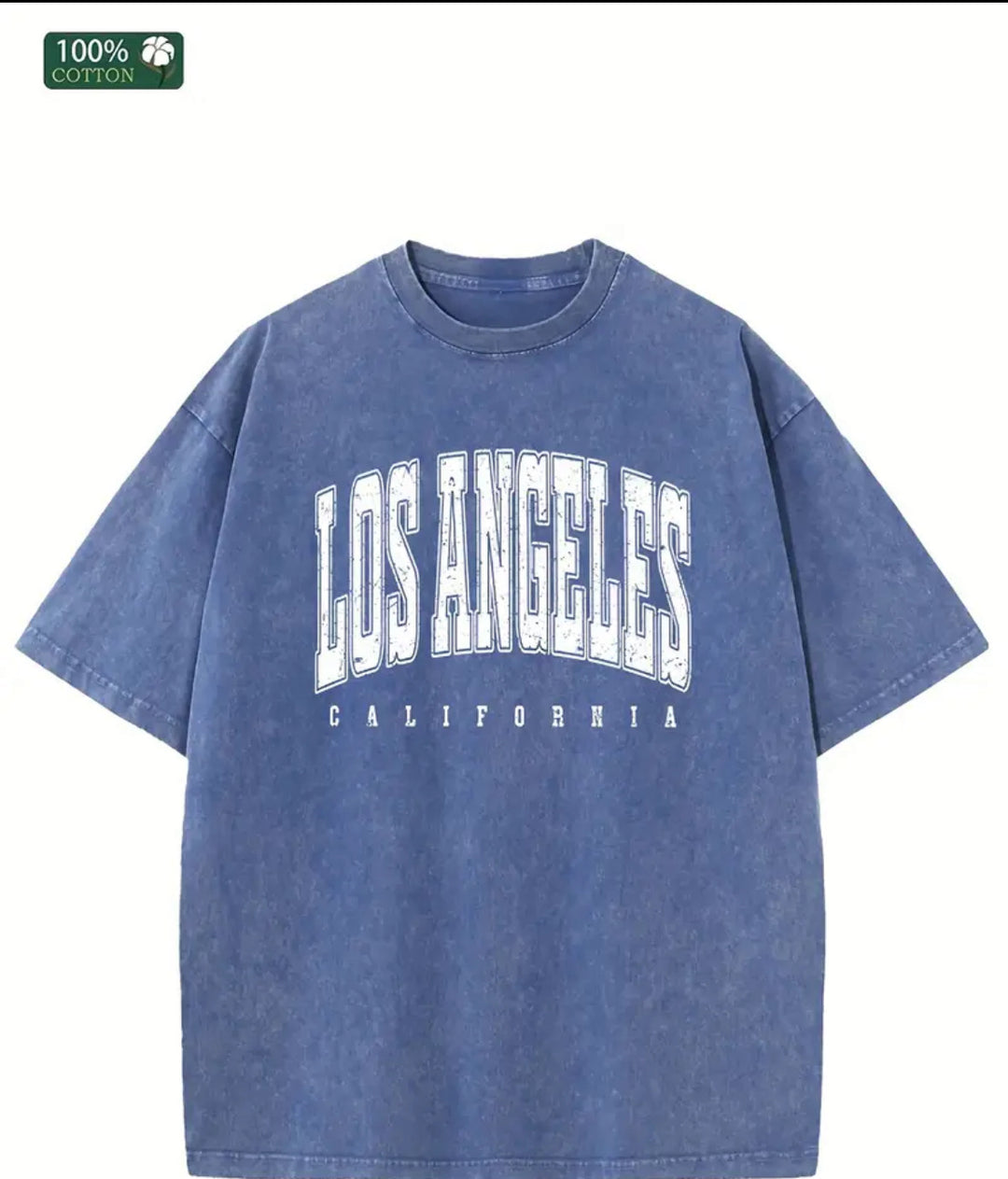 Dame Oversized T-shirt med Vintage Los Angeles Print og afslappet snit Stilla