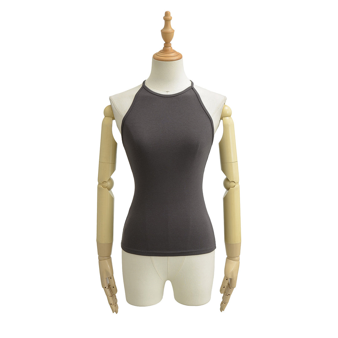 Dame Sporty tanktop med legende rygdetalje og elastisk materiale Stilla