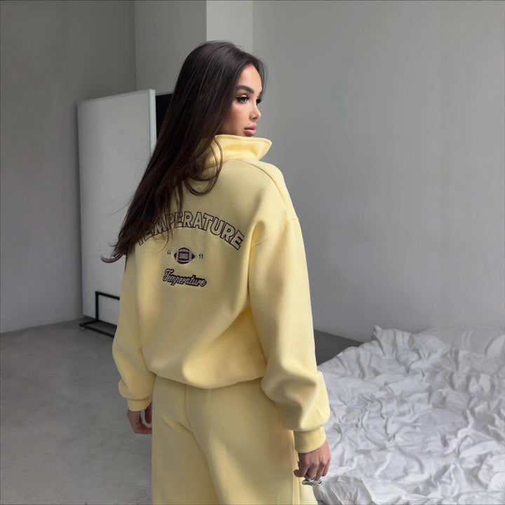 Kvinder casual zip pullover med elastisk kant og sporty accenter Stilla