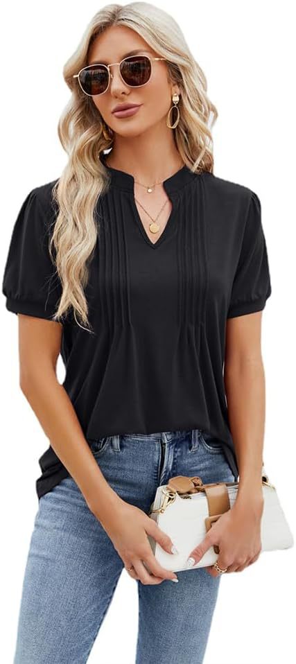 Dame stilfuld plisseret top Stilla
