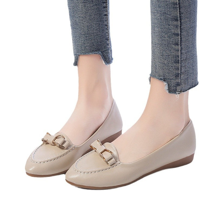 Dame elegante ballerinas med moderigtige sløjfe-detalje og komfortabel sål Stilla