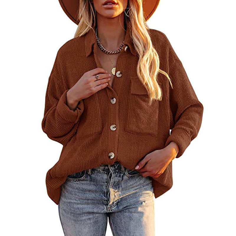 Dame Oversized Skjorte med struktureret Design og Knapdetaljer Stilla