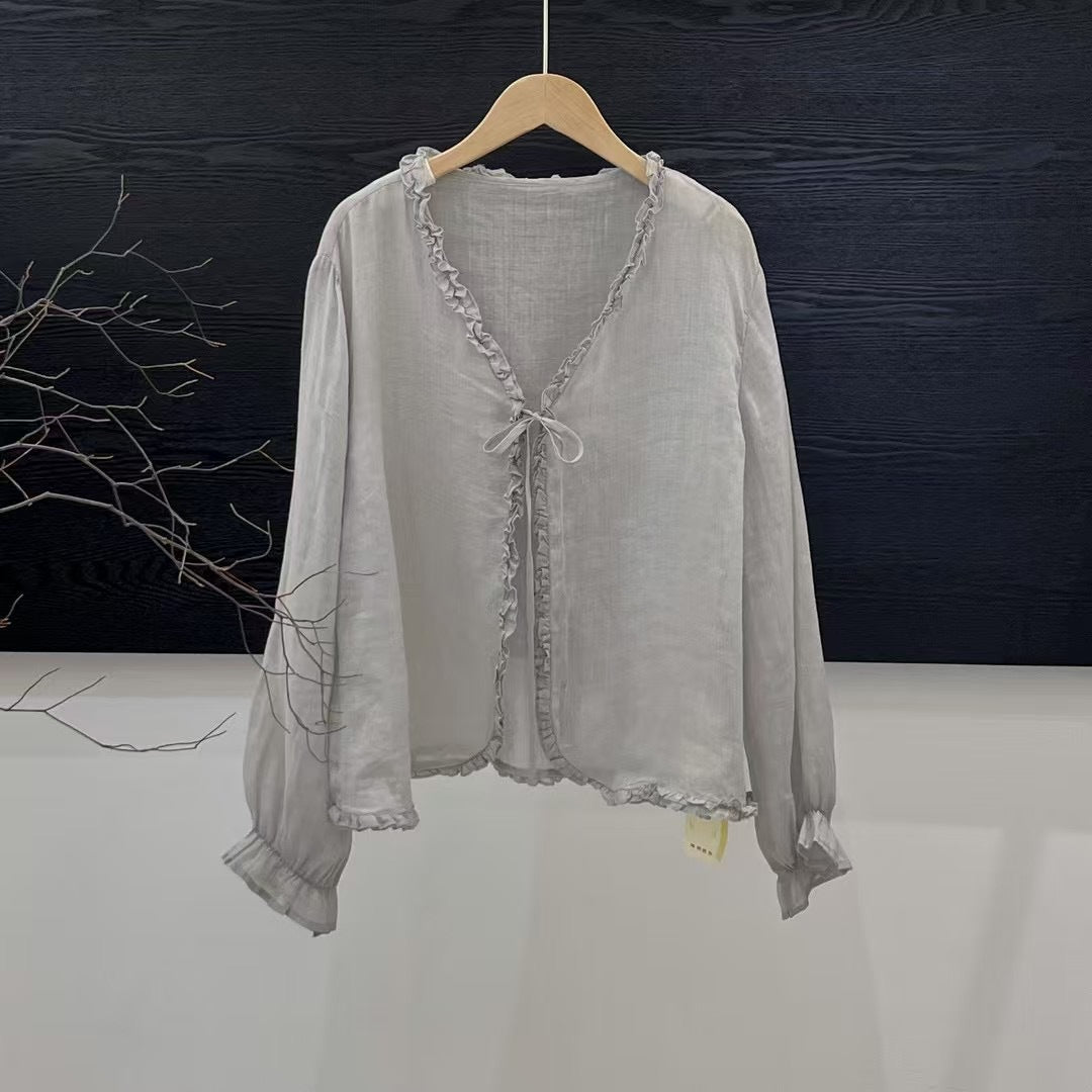 Femme Rynket let Bluse Stilla