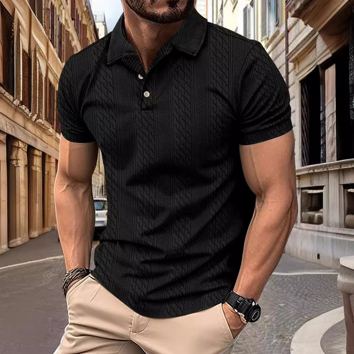 Herre polo skjorte med struktureret design og moderne krave Stilla