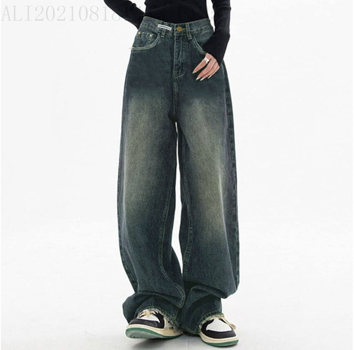 Dame brede højtaljede jeans Skovae