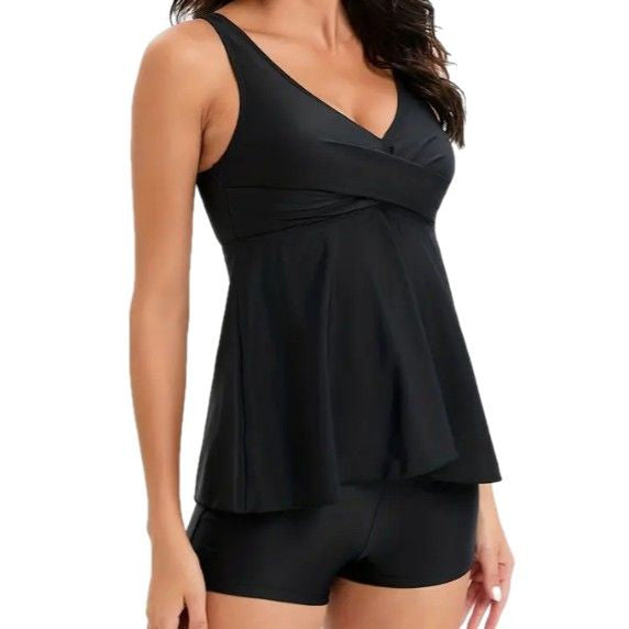Dame Tankini med moderne A-linie snit og komfort shorts Stilla