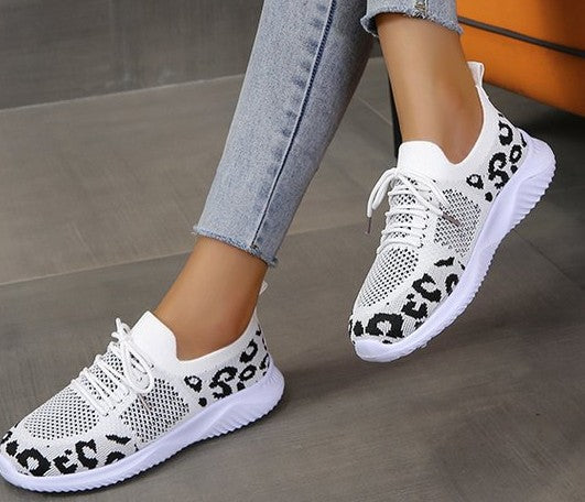Dame Åndbare Sneakers med moderigtigt Leopardmønster Stilla