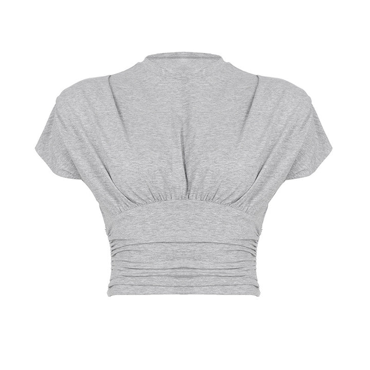 Damer casual oversized top med flæsedetaljer Skovae