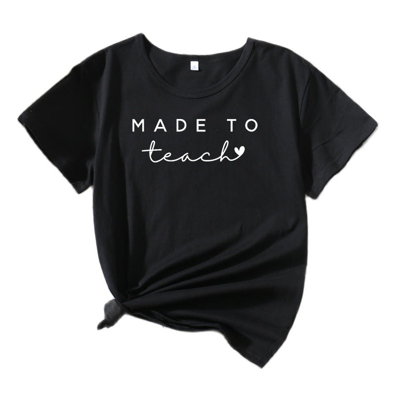 Kvinder Grafik Lærer T-Shirt Stilla