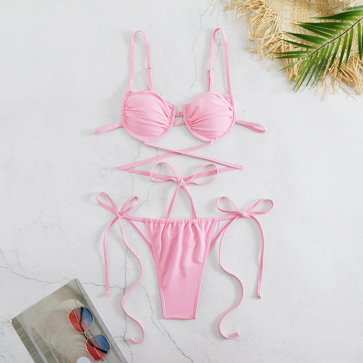 Dame bikini-sæt med justerbare stropper og forførende cut-out-design Stilla
