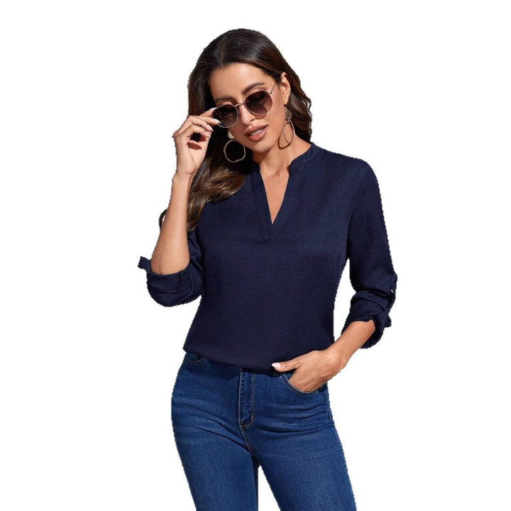 Dame Elegant og moderne bluse skjorte Skovae