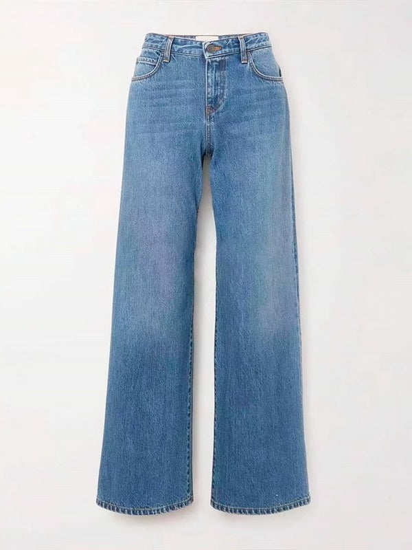 Dame løst skåret denim-jeans med høj talje og afslappet pasform Stilla