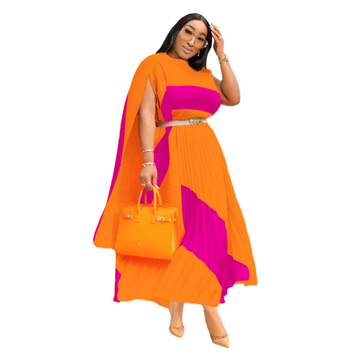 Dame Maxikjole med raffinerede draperinger og asymmetrisk snit Stilla